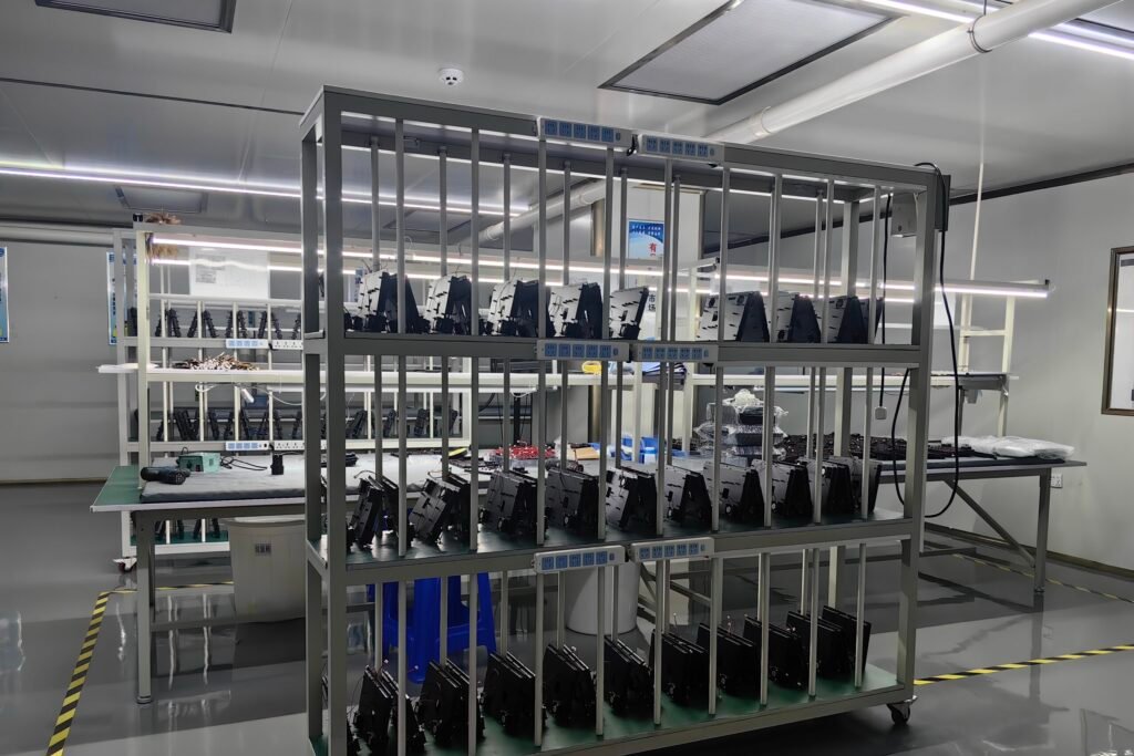 Electronics assembly line for industrial hardware